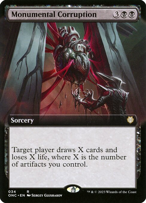 Monumental Corruption (ONC 34) [Phyrexia: All Will Be One Commander]