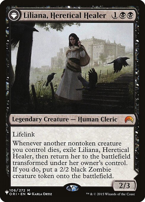 Liliana, Heretical Healer // Liliana, Defiant Necromancer (PLST ORI-106) [The List]