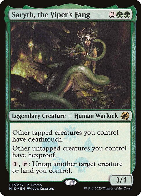 Saryth, the Viper's Fang (PMID 197★) [Innistrad: Midnight Hunt Promos]