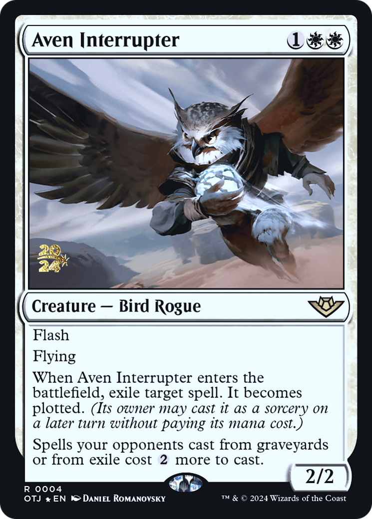 Aven Interrupter [Outlaws of Thunder Junction Prerelease Promos]