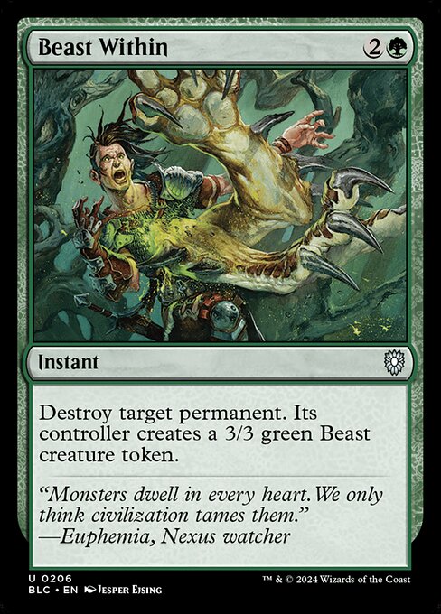 Beast Within (BLC 206) [Bloomburrow Commander]