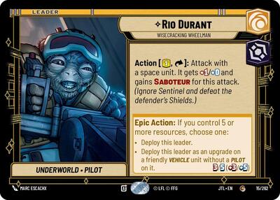 Rio Durant Wisecracking Wheelman (JTL 015/262) [Jump to Lightspeed]