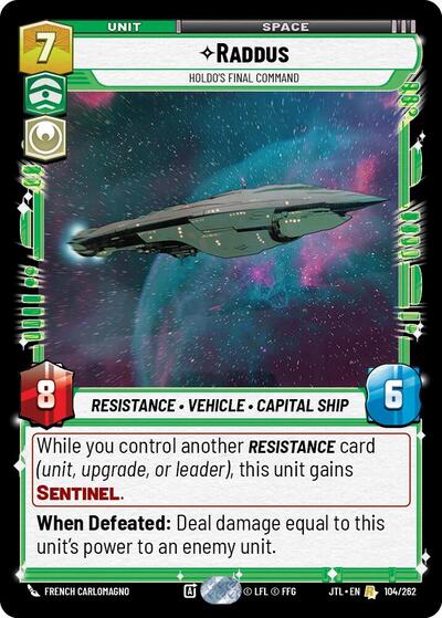 Raddus Holdos Final Command (JTL 104/262) [Jump to Lightspeed]