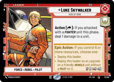 Luke Skywalker Hero of Yavin (JTL 012/262) [Jump to Lightspeed]