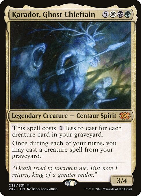 Karador, Ghost Chieftain (2X2 238) [Double Masters 2022]