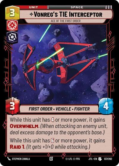 Vonregs TIE Interceptor Ace of the First Order (JTL 137/262) [Jump to Lightspeed]