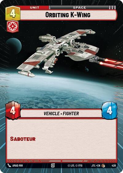 Orbiting K Wing Hyperspace (JTL 428) [Jump to Lightspeed]