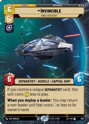 Invincible - Naval Adversary (453) (Hyperspace) (453) [Jump to Lightspeed]