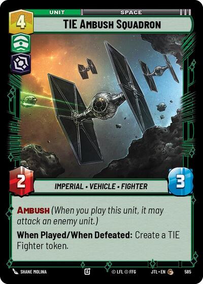 TIE Ambush Squadron Foil (JTL 585) [Jump to Lightspeed]