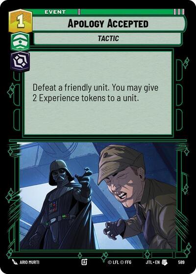 Apology Accepted Foil (JTL 589) [Jump to Lightspeed]