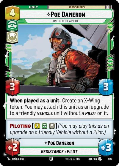Poe Dameron One Hell of a Pilot Foil (JTL 598) [Jump to Lightspeed]