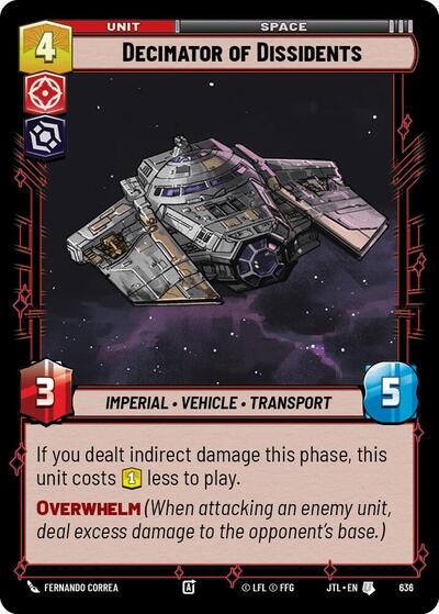 Decimator of Dissidents Foil (JTL 636) [Jump to Lightspeed]