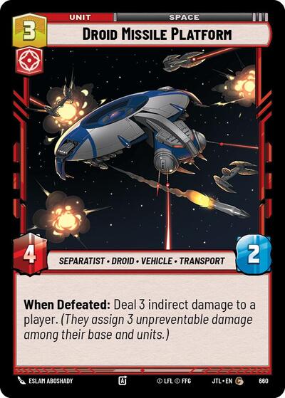 Droid Missile Platform Foil (JTL 660) [Jump to Lightspeed]