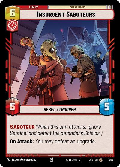 Insurgent Saboteurs Foil (JTL 666) [Jump to Lightspeed]