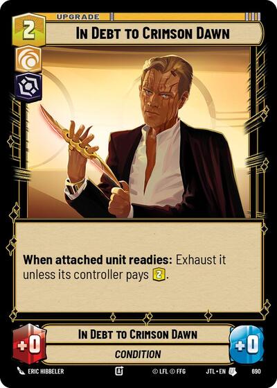 In Debt to Crimson Dawn Foil (JTL 690) [Jump to Lightspeed]