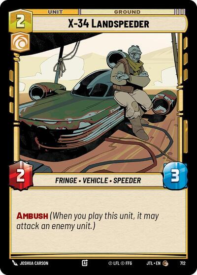 X 34 Landspeeder Foil (JTL 712) [Jump to Lightspeed]