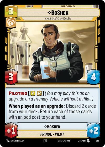 BoShek Charismatic Smuggler Foil (JTL 713) [Jump to Lightspeed]