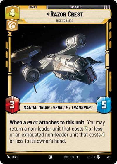 Razor Crest Ride For Hire Foil (JTL 721) [Jump to Lightspeed]