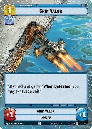 Grim Valor (807) (Hyperspace Foil) (807) [Jump to Lightspeed]