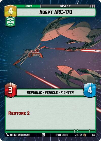 Adept ARC 170 Hyperspace Foil (JTL 848) [Jump to Lightspeed]