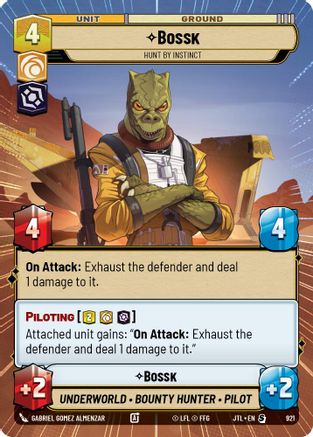 Bossk - Hunt By Instinct (921) (Hyperspace Foil) (921) [Jump to Lightspeed]