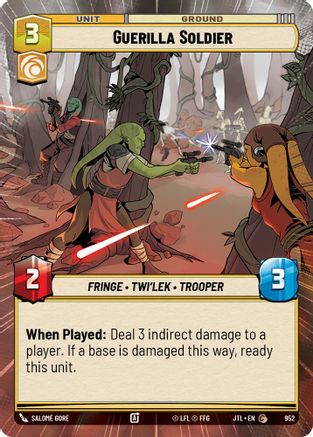 Guerilla Soldier (952) (Hyperspace Foil) (952) [Jump to Lightspeed]