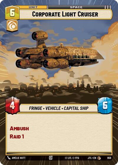 Corporate Light Cruiser Hyperspace Foil (JTL 959) [Jump to Lightspeed]