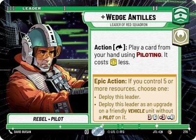 Wedge Antilles Leader of Red Squadron Hyperspace (JTL 270) [Jump to Lightspeed]