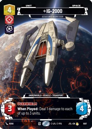 IG-2000 - Assassin's Aggressor (1067) (Prestige Foil) (1067) [Jump to Lightspeed]