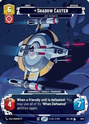 Shadow Caster - Just Business (1072) (Prestige Foil) (1072) [Jump to Lightspeed]