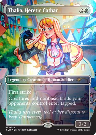 Thalia, Heretic Cathar (Rainbow Foil) [Secret Lair Drop Series]