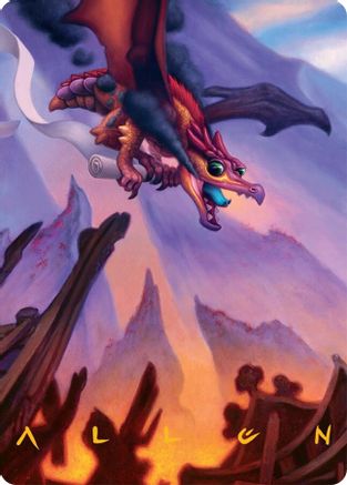 Scavenger Regent Art Card (45/54) (Gold-Stamped Signature) [Tarkir: Dragonstorm Art Series]