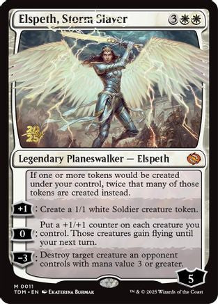 Elspeth, Storm Slayer [Tarkir: Dragonstorm Prerelease Promos]