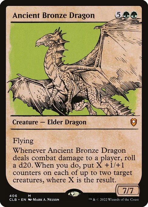 Ancient Bronze Dragon (Showcase) (CLB 406) [Commander Legends: Battle for Baldur's Gate]
