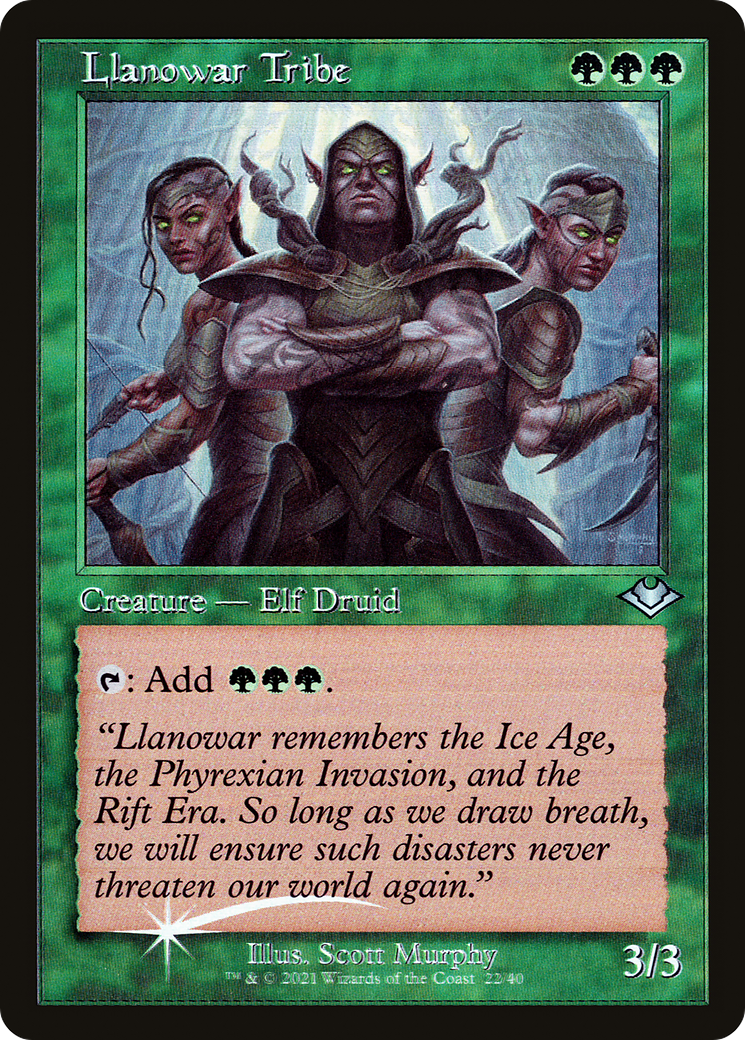 Llanowar Tribe (Retro) [Modern Horizons]