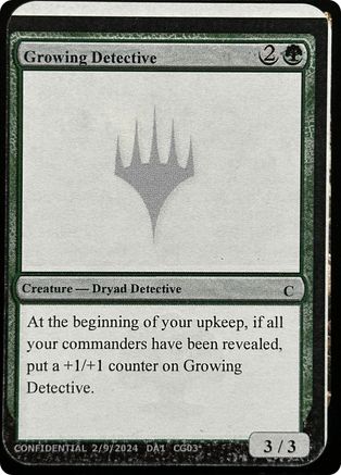 Growing Detective [Unknown Event]