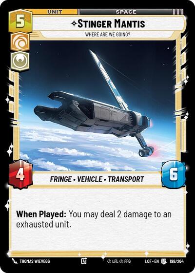 Stinger Mantis Where Are We Going (LOF 198/264) [Legends of the Force]