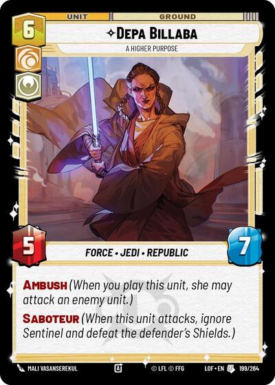 Depa Billaba A Higher Purpose (LOF 199/264) [Legends of the Force]