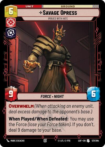 Savage Opress Imbued With Hate (LOF 137/264) [Legends of the Force]