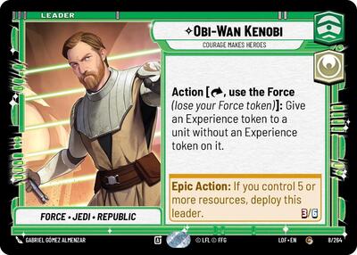Obi Wan Kenobi Courage Makes Heroes (LOF 008/264) [Legends of the Force]
