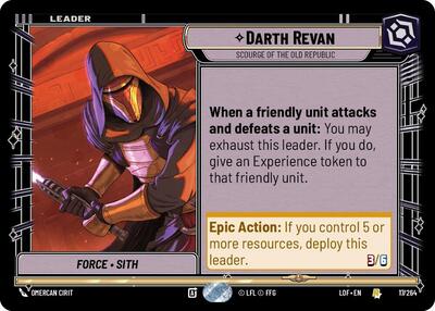 Darth Revan Scourge of the Old Republic (LOF 017/264) [Legends of the Force]