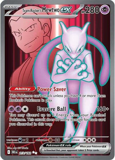 Team Rockets Mewtwo ex 213 182 (DRI 213/182) [SV10: Destined Rivals]