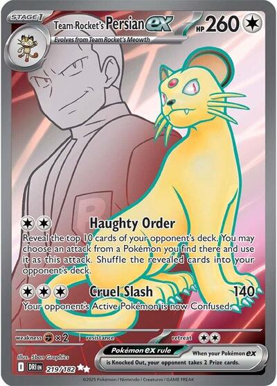 Team Rockets Persian ex 219 182 (DRI 219/182) [SV10: Destined Rivals]