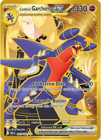 Cynthias Garchomp ex 241 182 (DRI 241/182) [SV10: Destined Rivals]