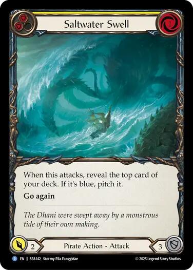 Saltwater Swell (Yellow) [SEA142] (High Seas)  Rainbow Foil