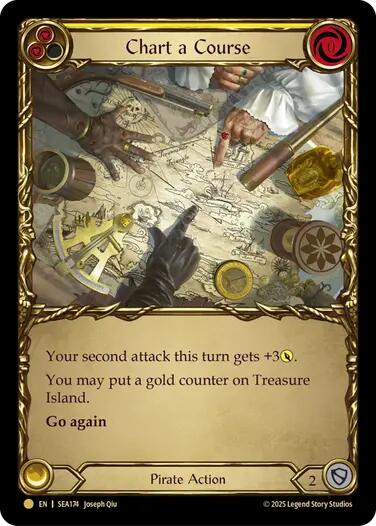 Chart a Course (Yellow) (Treasure) [SEA174] (High Seas)  Cold Foil
