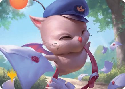 Delivery Moogle Art Card (Gold-Stamped Planeswalker Symbol) [FINAL FANTASY Art Series]