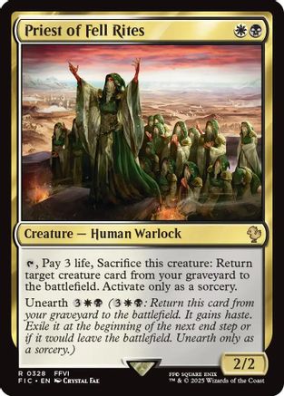 Priest of Fell Rites (Surge Foil) [FINAL FANTASY Commander]