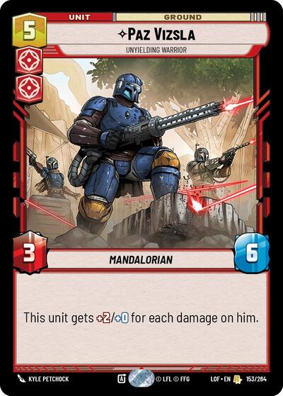 Paz Vizsla Unyielding Warrior (LOF 153/264) [Legends of the Force]