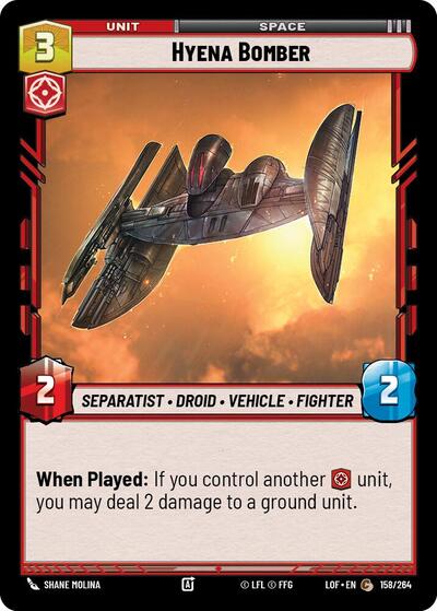 Hyena Bomber (LOF 158/264) [Legends of the Force]